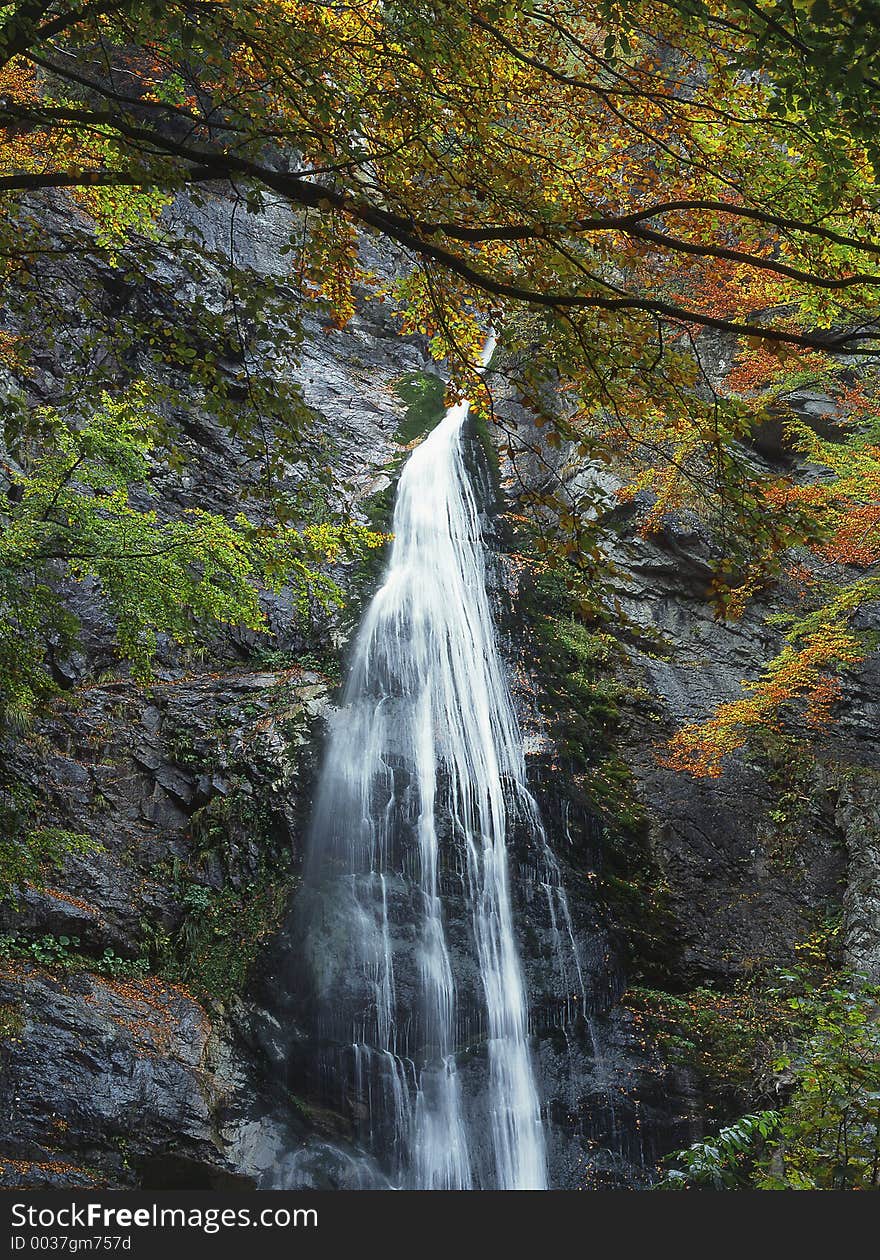 Autumn waterfall