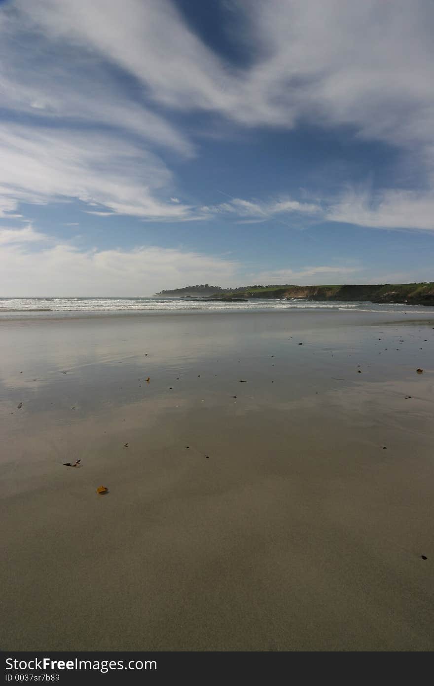 Wide view of beach