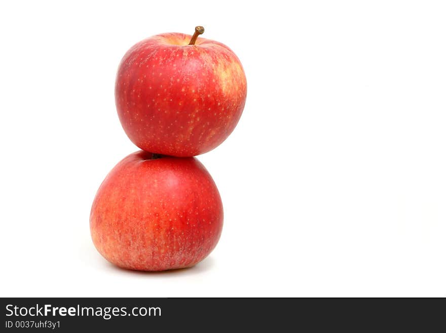 Red apples, isolated