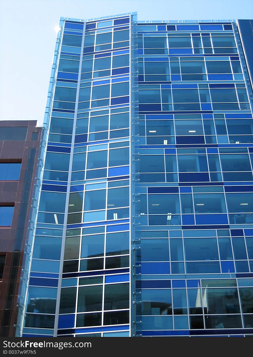 Blue Office Building