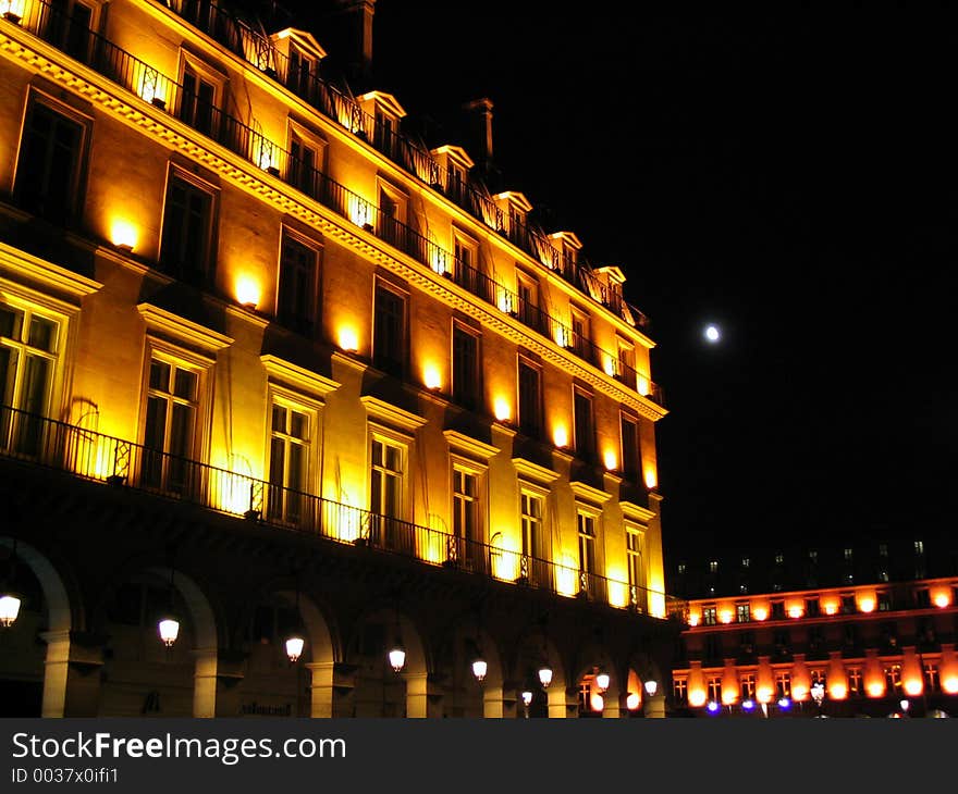 A picture on night to a beautiful building. A picture on night to a beautiful building