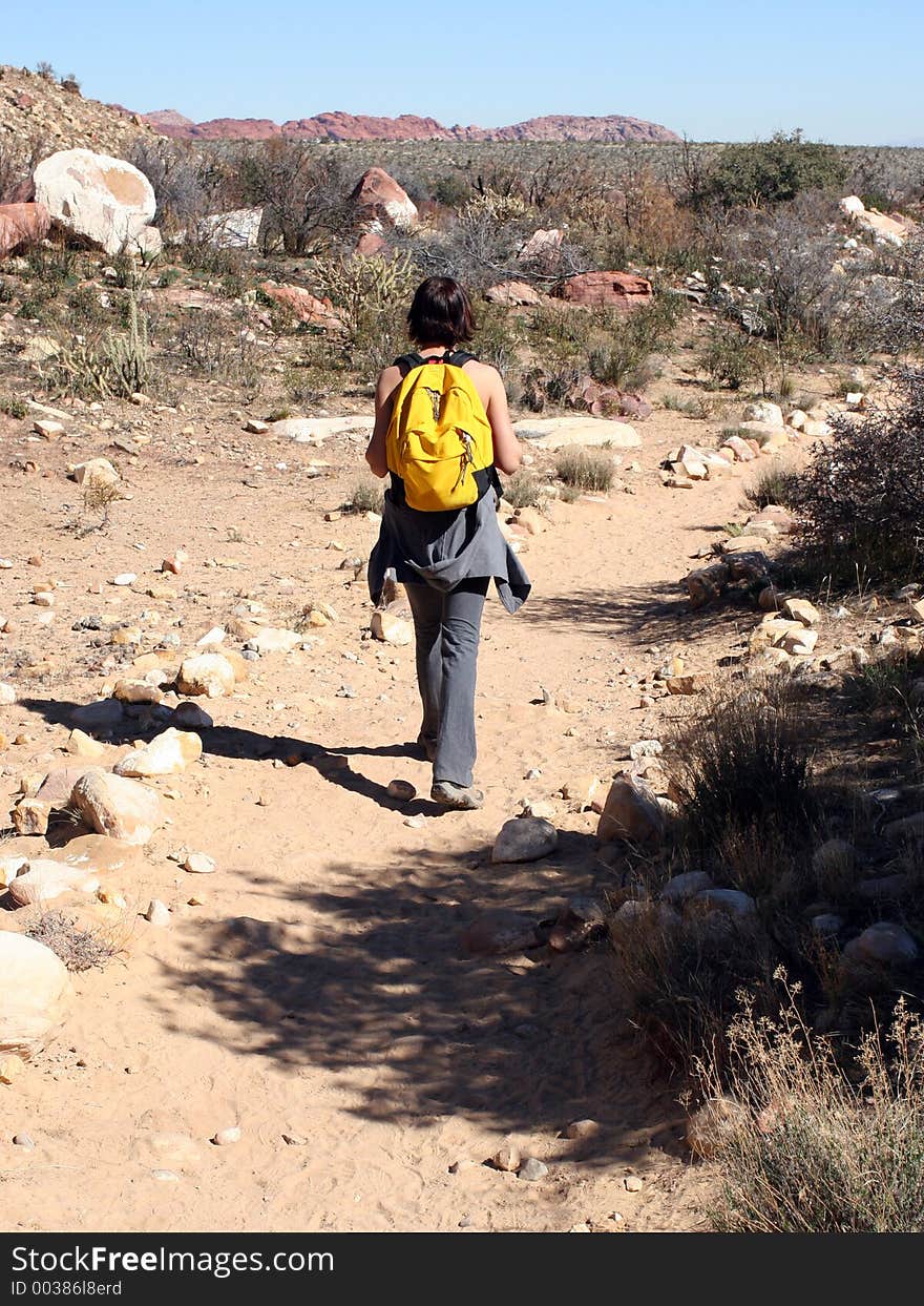 Female desert Hiker