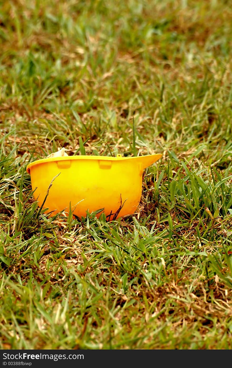 A construction-site helmet