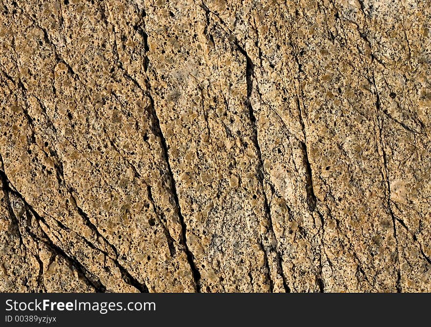 Eroded granite in the coast. Eroded granite in the coast