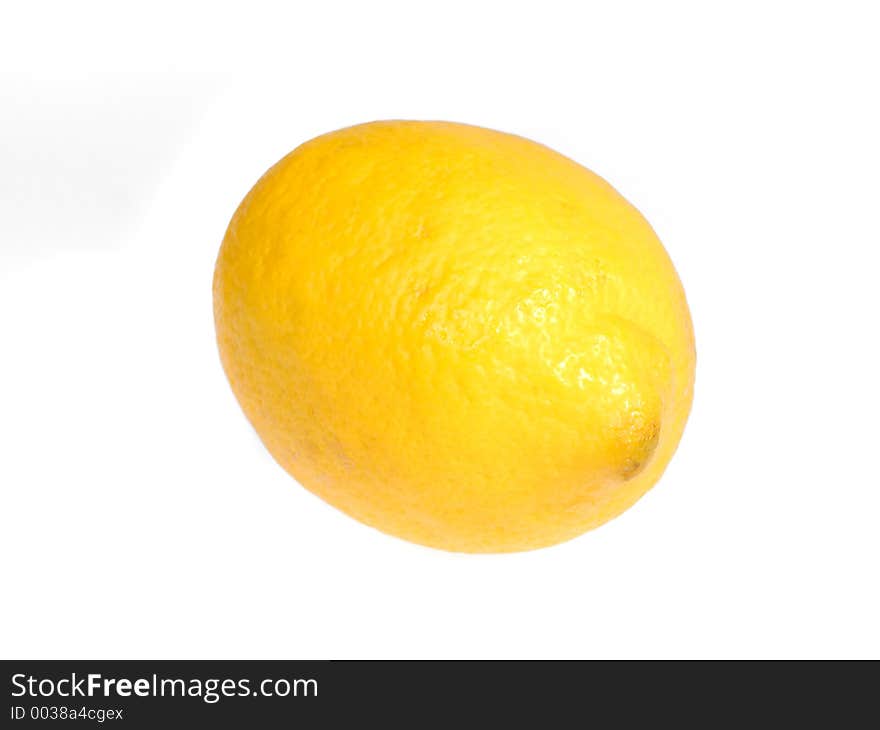 Lemon fruit isolated on white