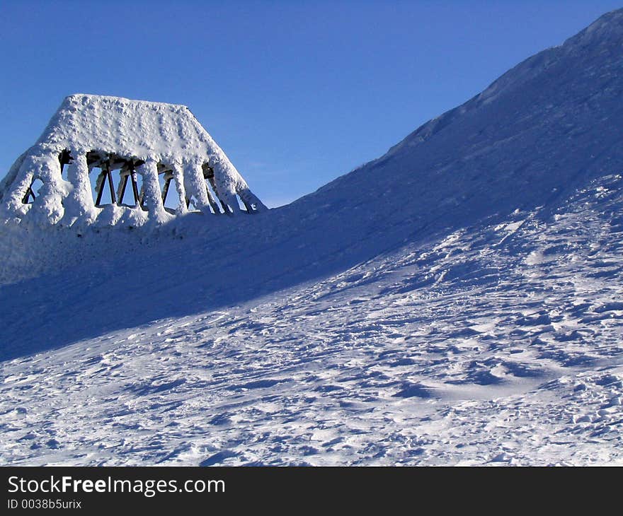 The roof of a rest-house. The roof of a rest-house