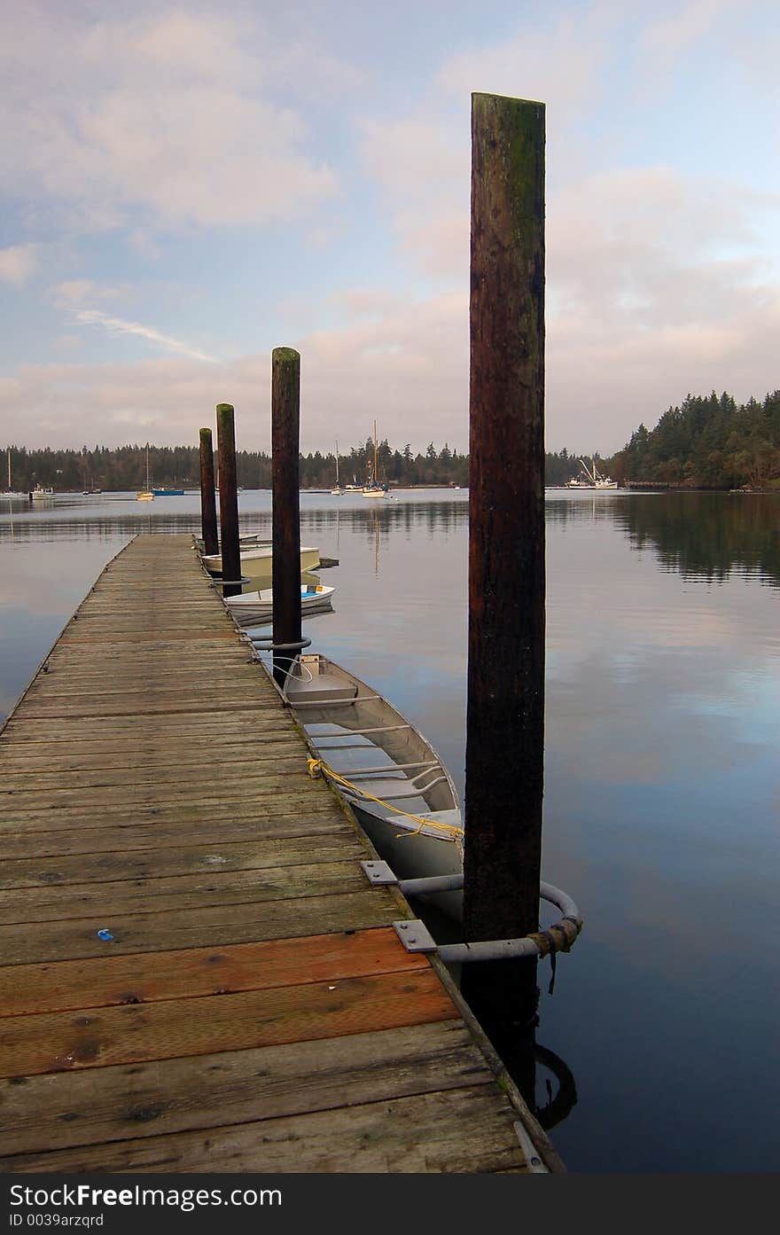 Boats at pier