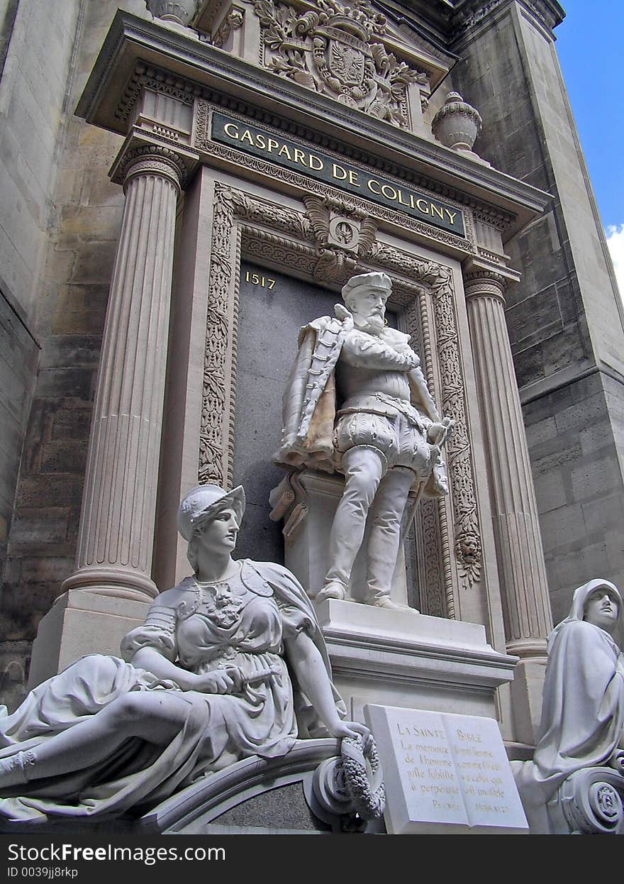 Monument of Gaspard de Coligny in Paris