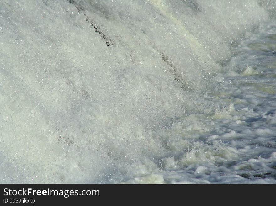 Waterfall at Holmesville dam, Nebraska. Waterfall at Holmesville dam, Nebraska