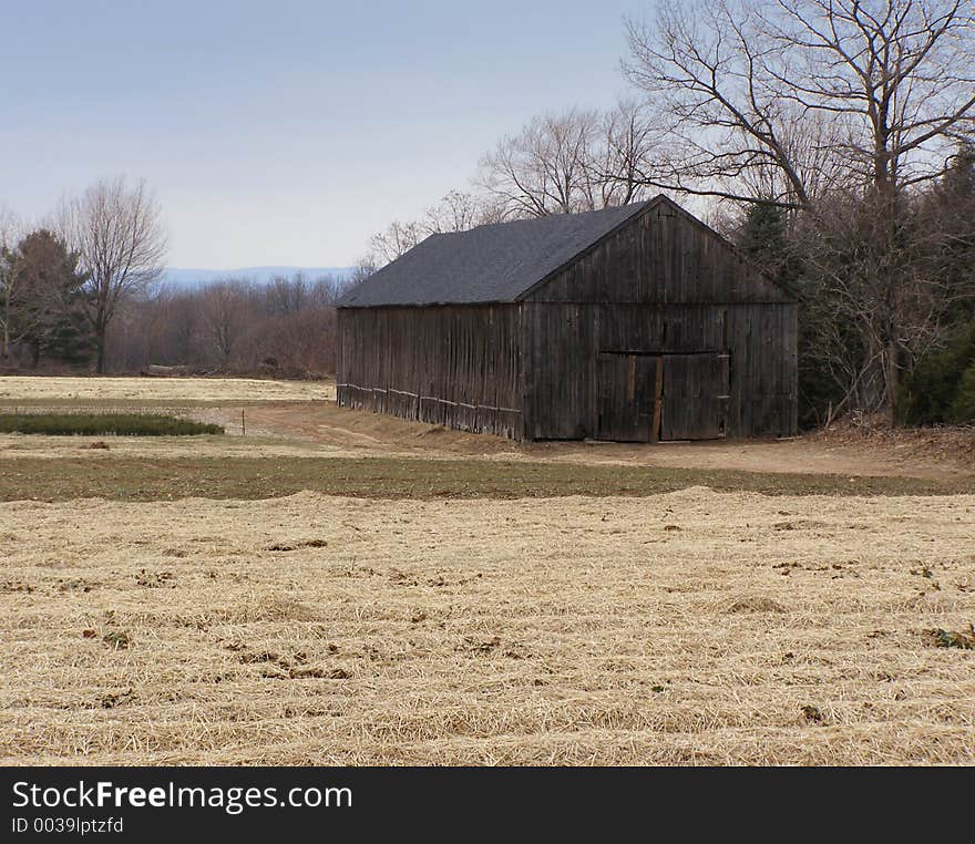 Connecticut tobacco field in winter. Connecticut tobacco field in winter