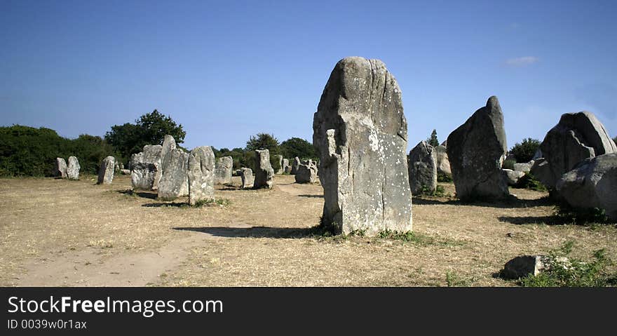 Menhir - standing stones in Brittany