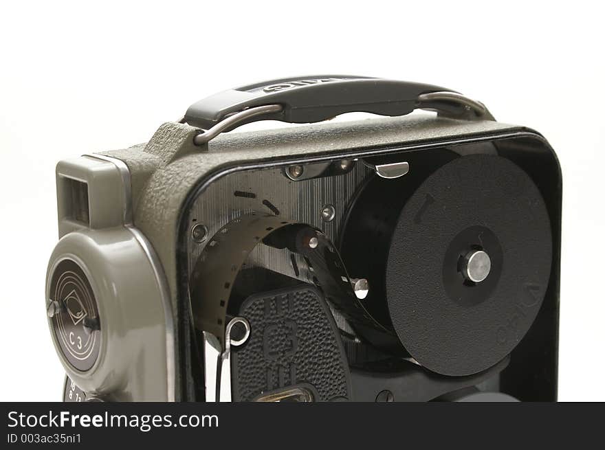 Shot of an old video camera