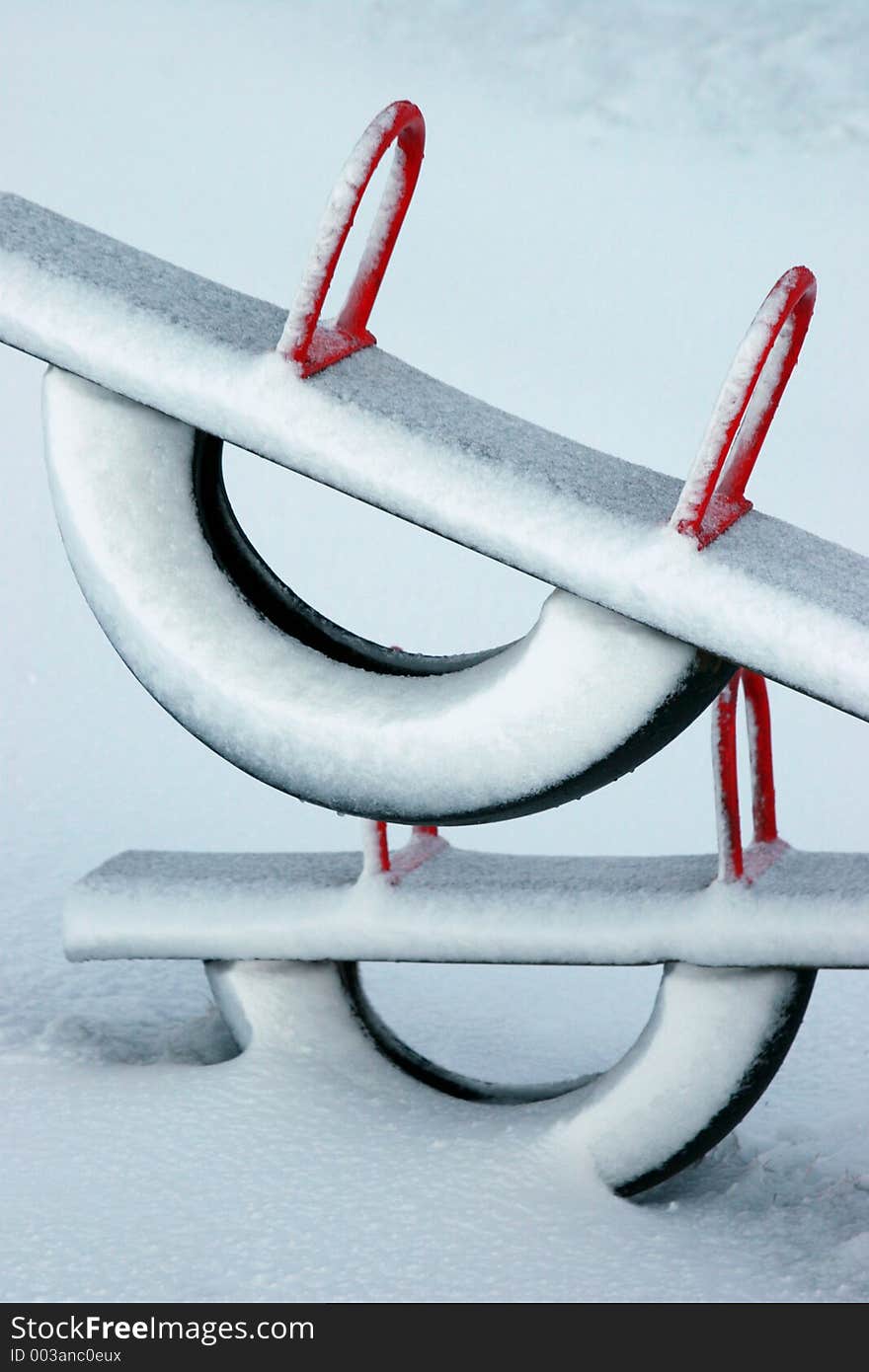 Playground in winter