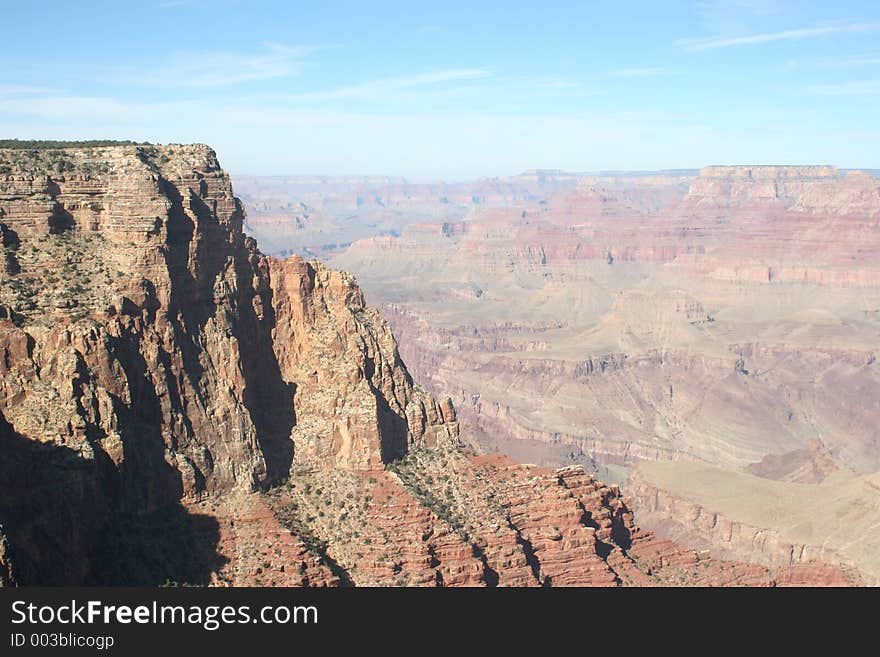 View of the eastern portion of the Grand Canyon. View of the eastern portion of the Grand Canyon