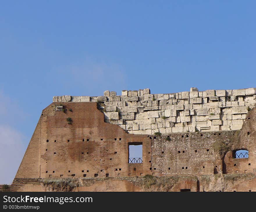 Part of Colosseo in Rome Italy