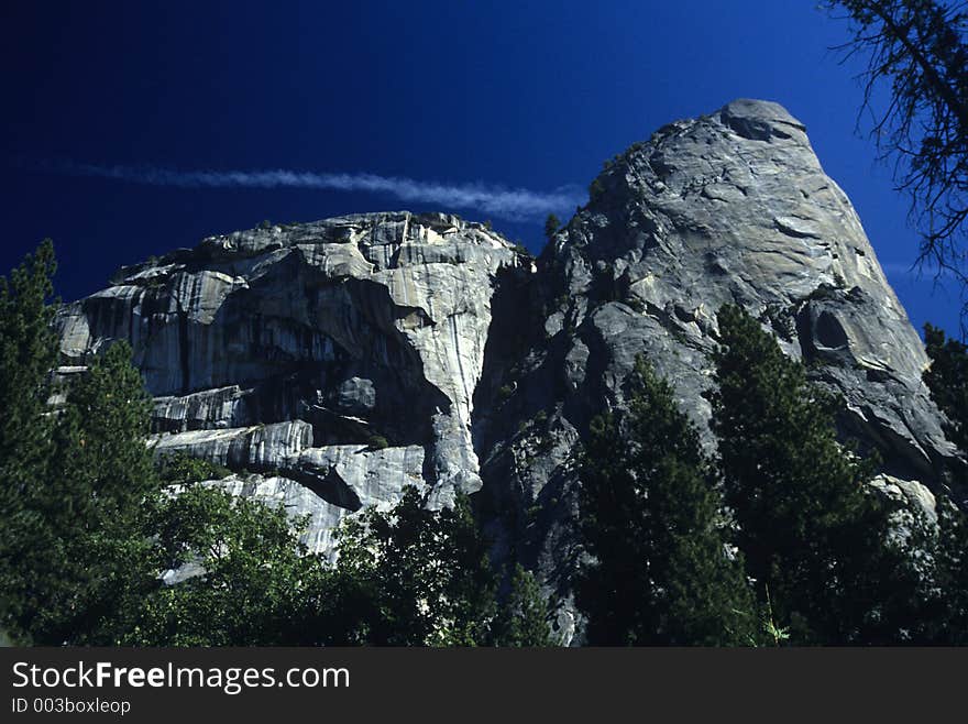 Rock face in yosemite national park, america