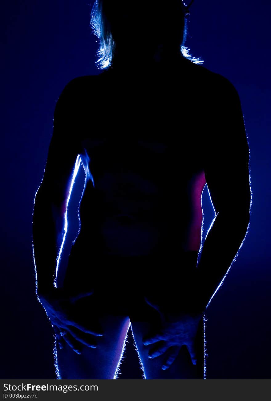 Sensual Male Torso Silhouette