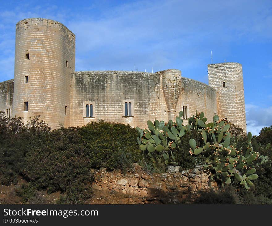 Bellver Castle in Majorca (Balearic Islands) from the other side. Bellver Castle in Majorca (Balearic Islands) from the other side