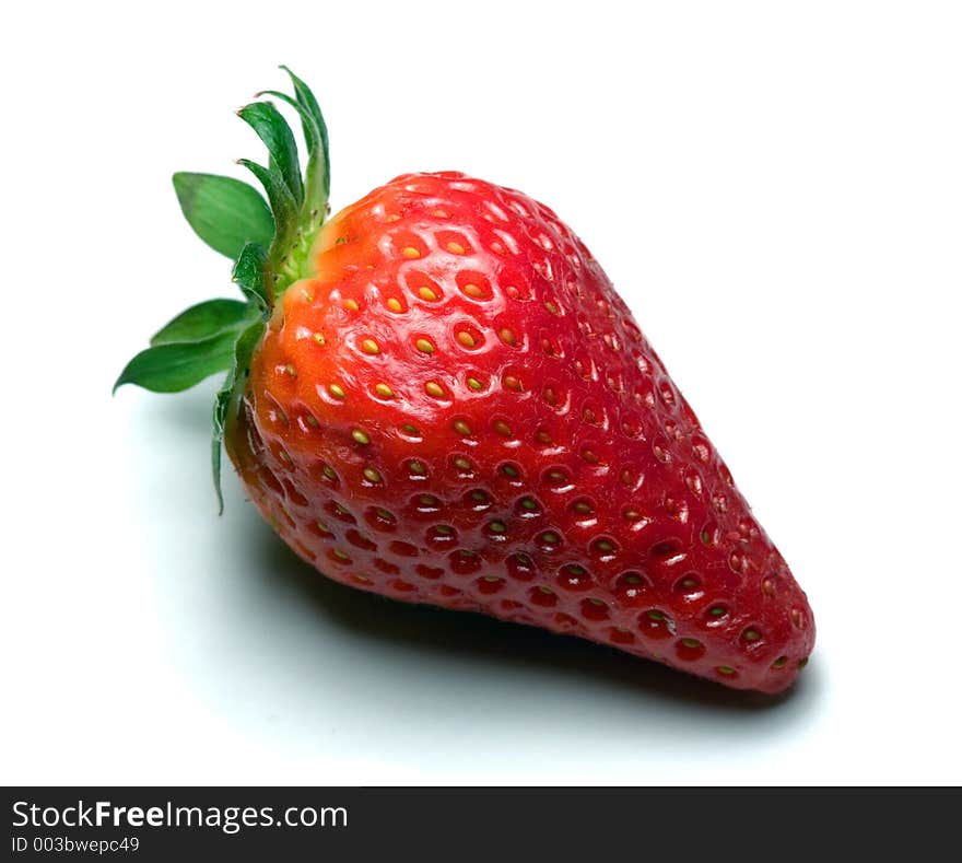 Isolated strawberry macro