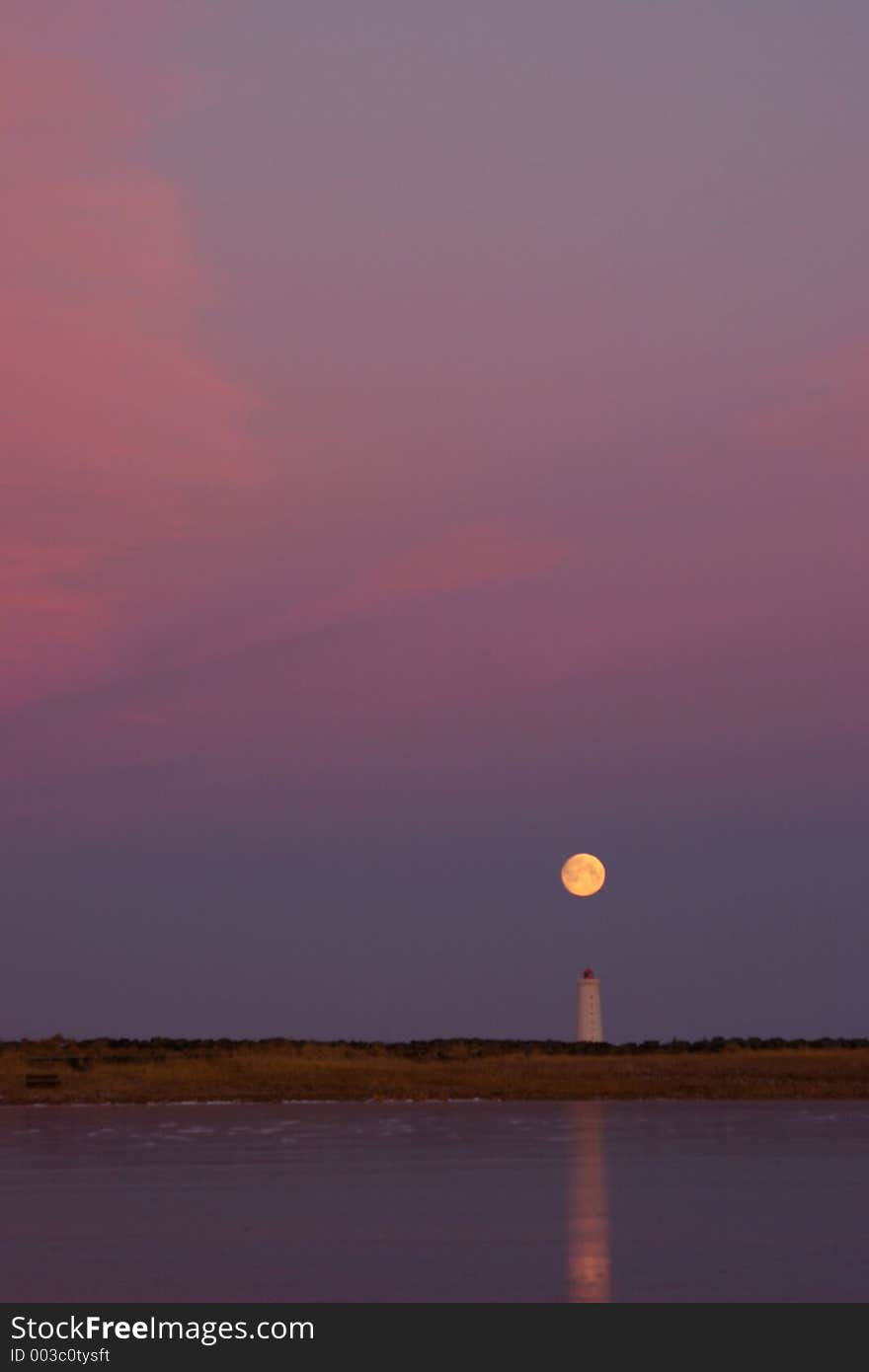 Moon And Lighthouse