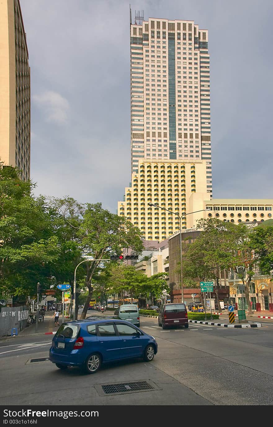 Bangkok, Silom street. Bangkok, Silom street