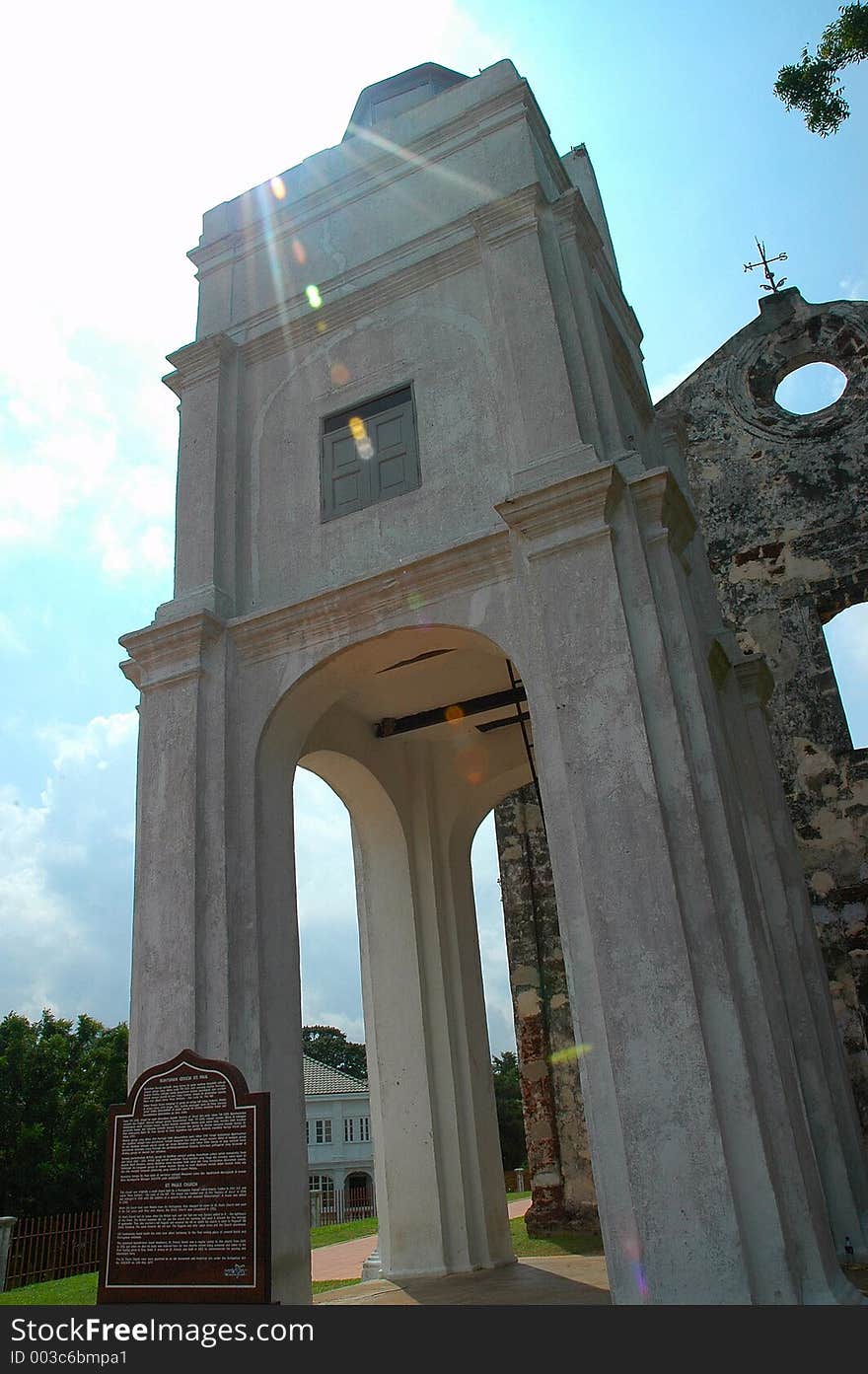 The ruins of St. Paul's church in Malacca (Malaysia)