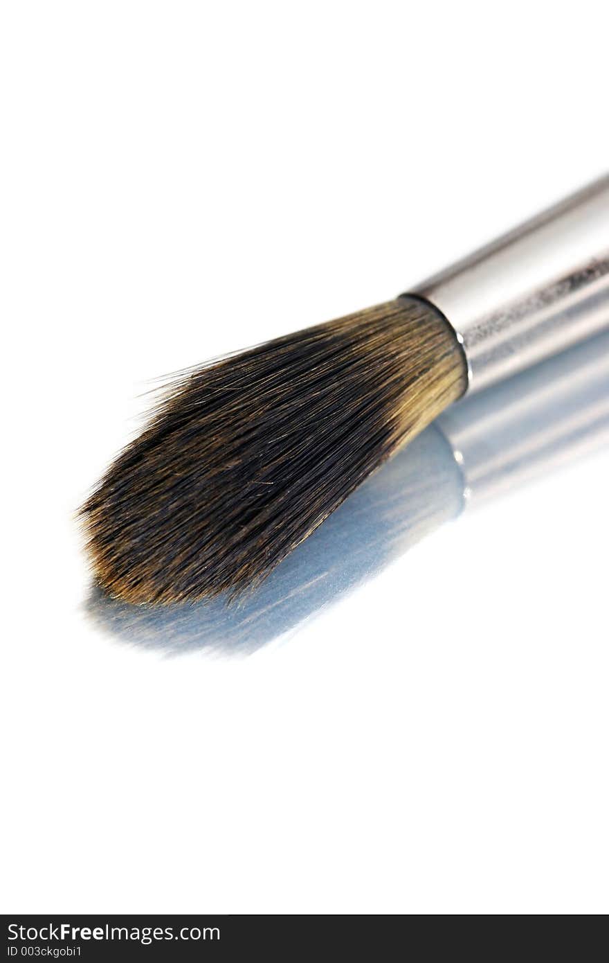 Brush on white - macro