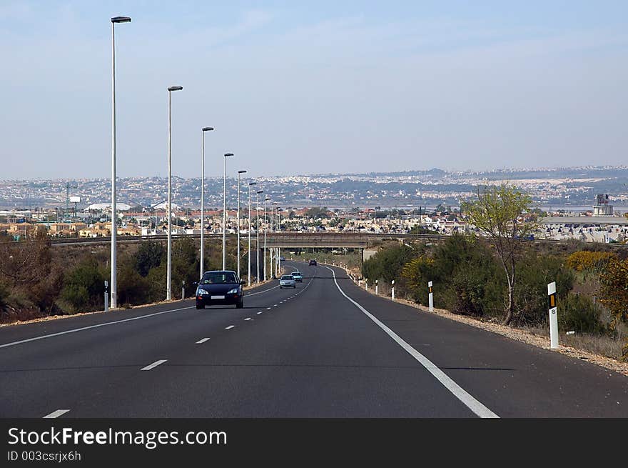 Smooth highway in southern Europe