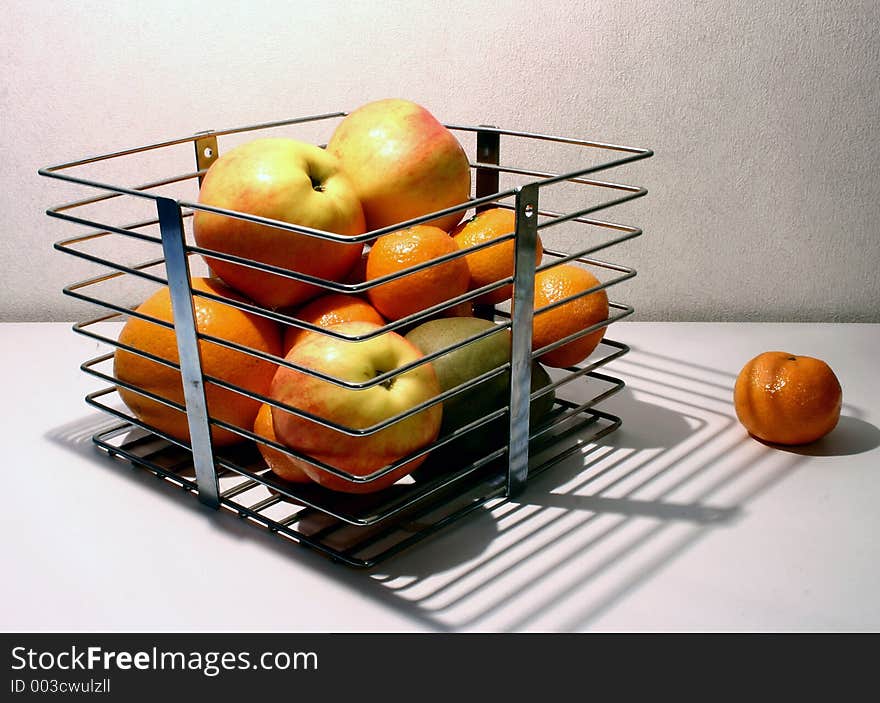 Basket with fruits