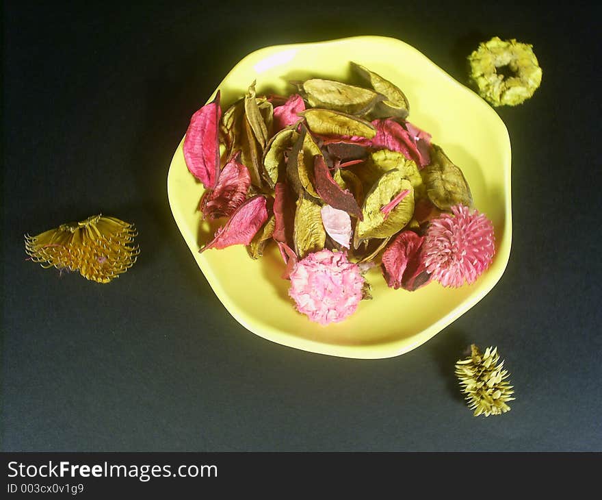 Flowers In Plate