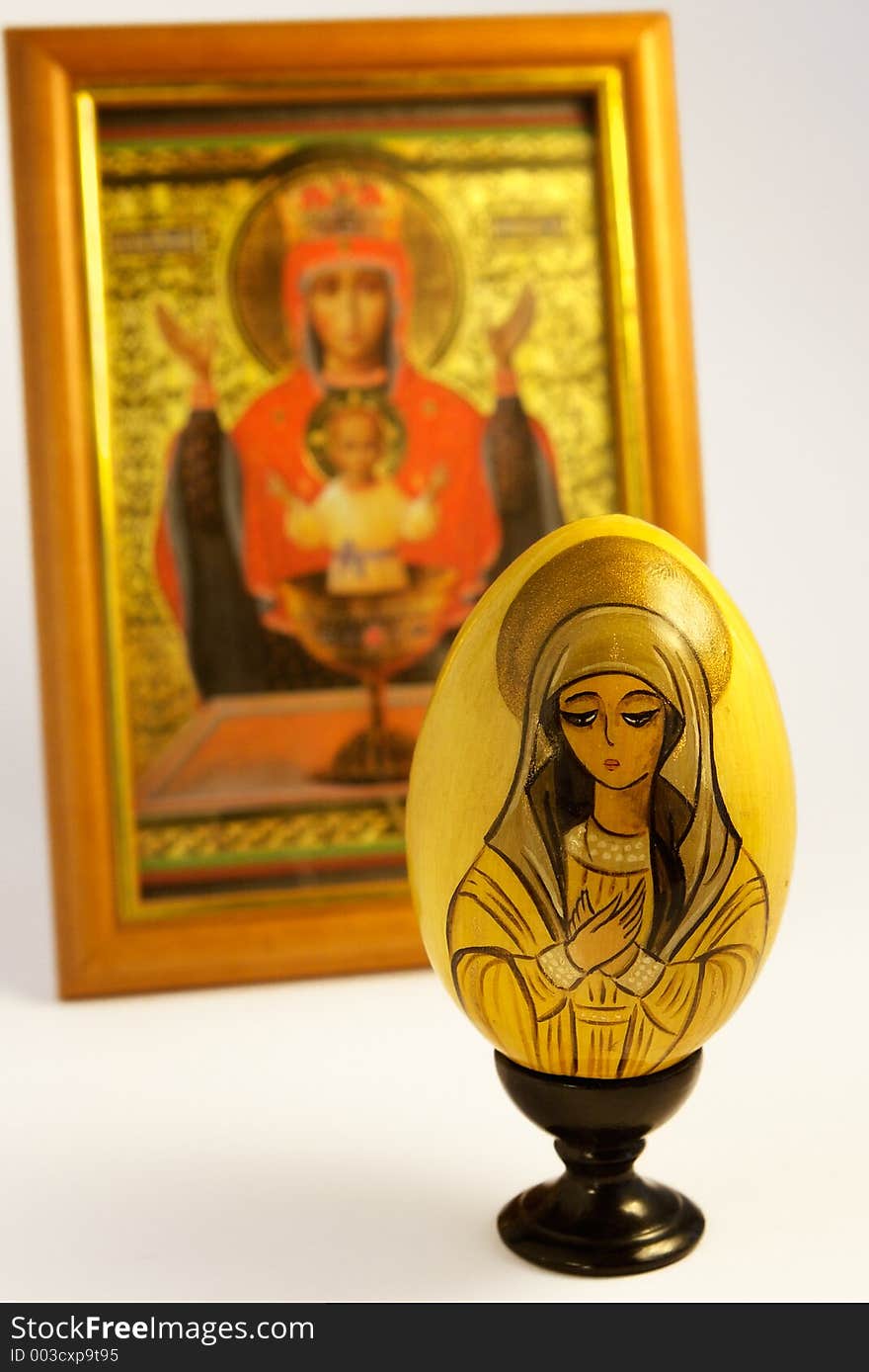 Easter wooden egg souvenir