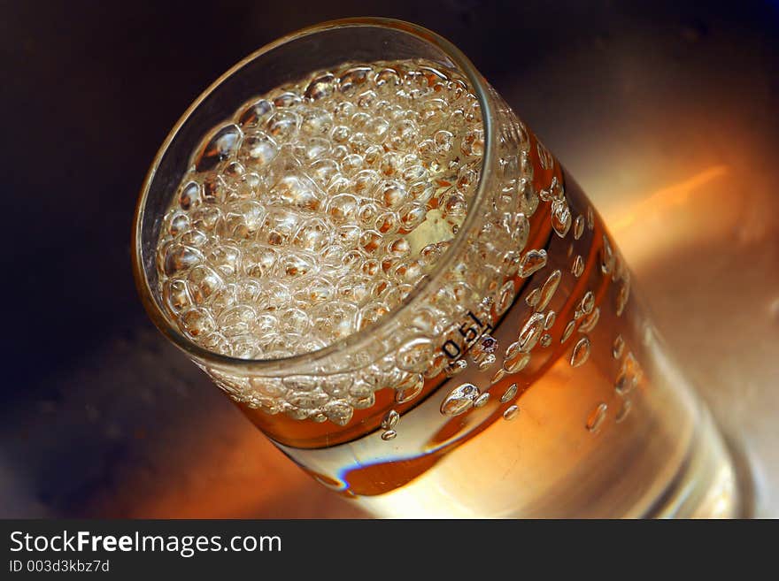 Refreshing glass of water with bubbles. Refreshing glass of water with bubbles