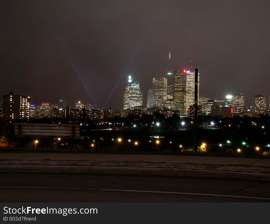 Lonly street & downtown toronto