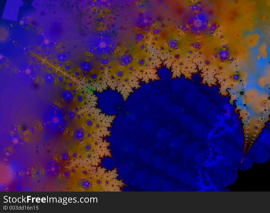 Multicoloured cosmic fractal. Multicoloured cosmic fractal