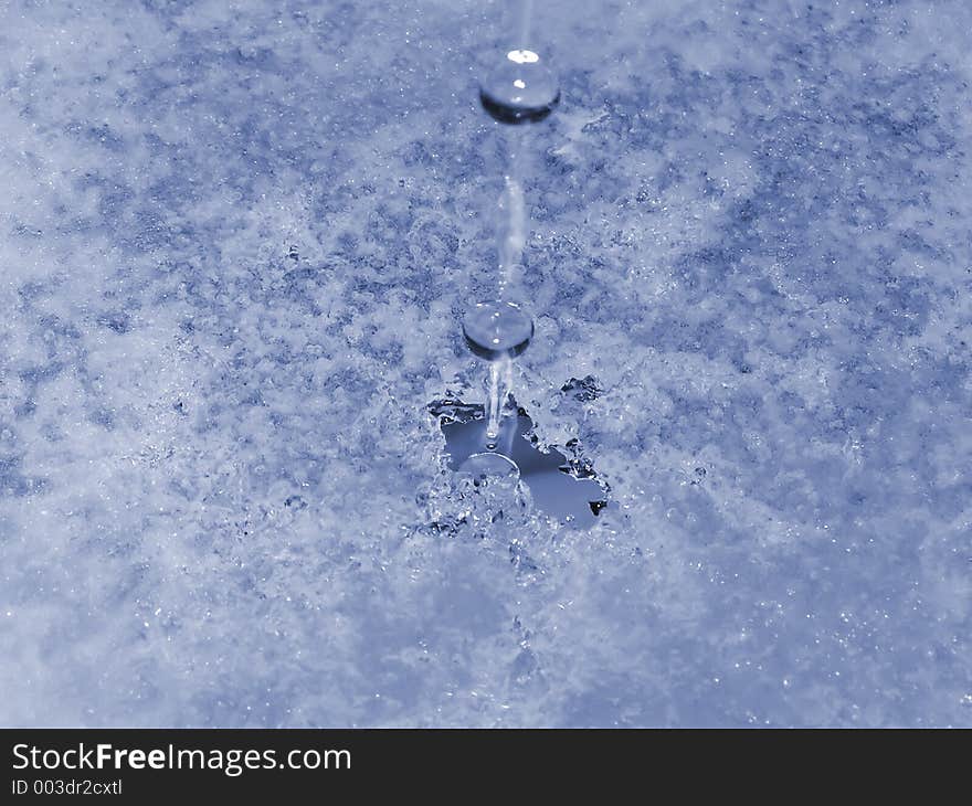 A close up of a drop of water. A close up of a drop of water