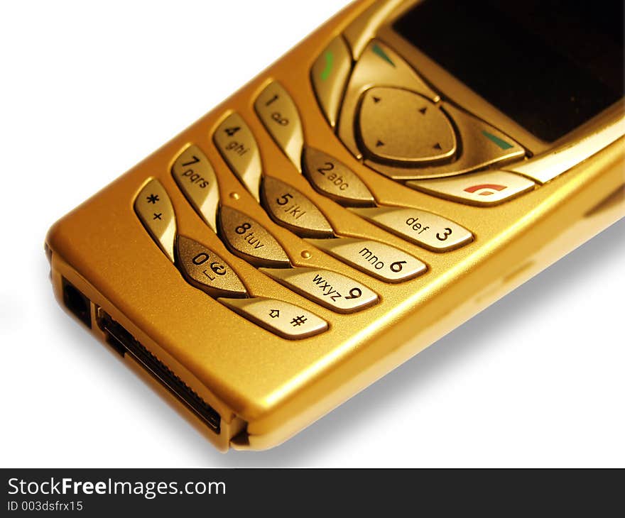 Keypad of the golden mobile phone