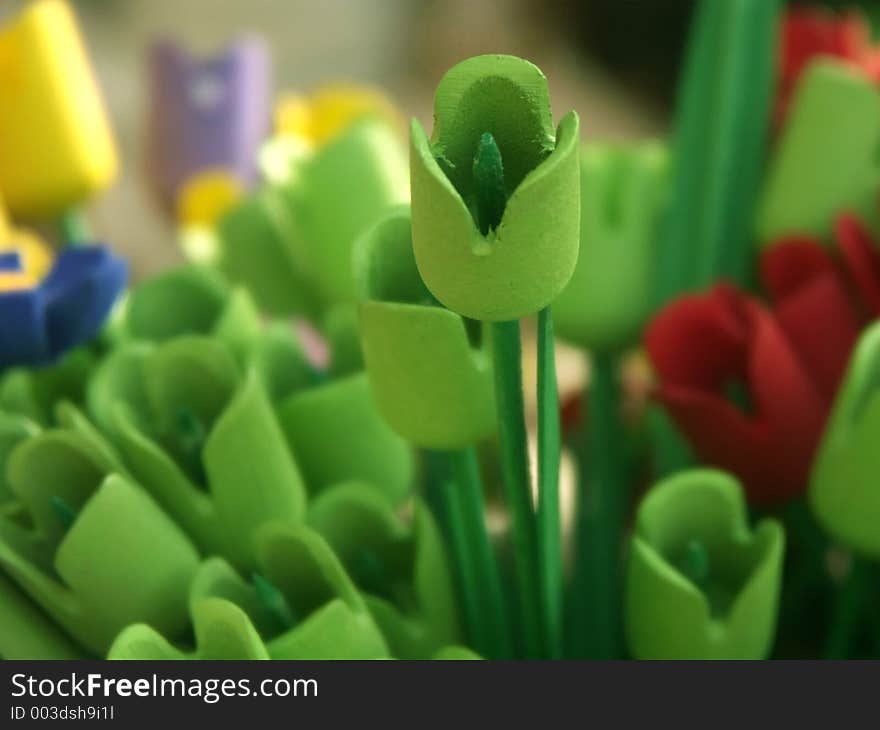 Wooden flowers