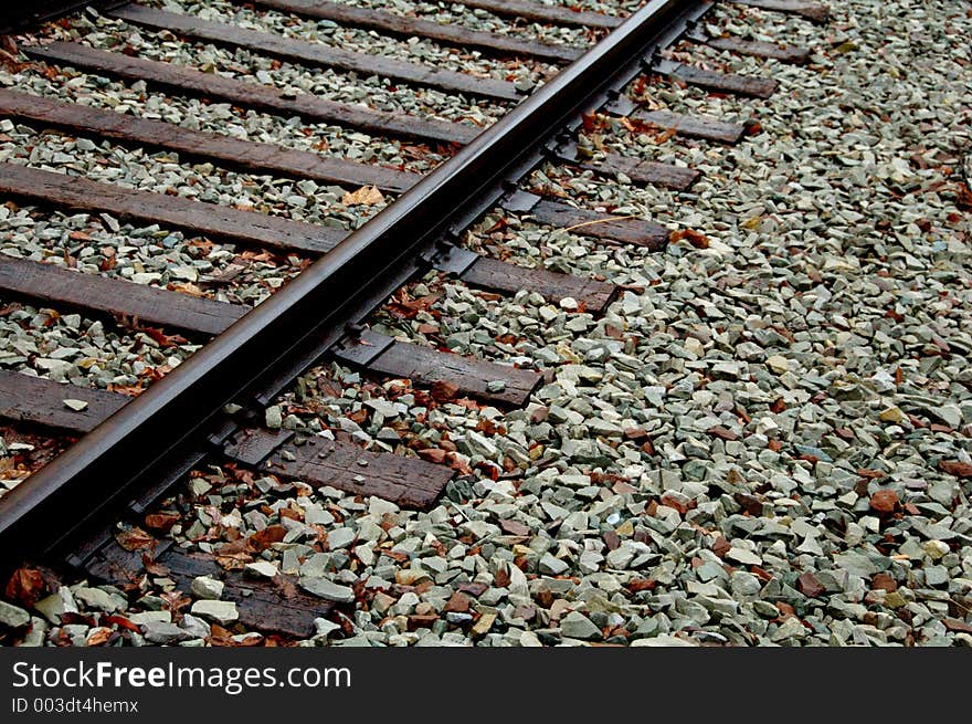 Trolley track close up