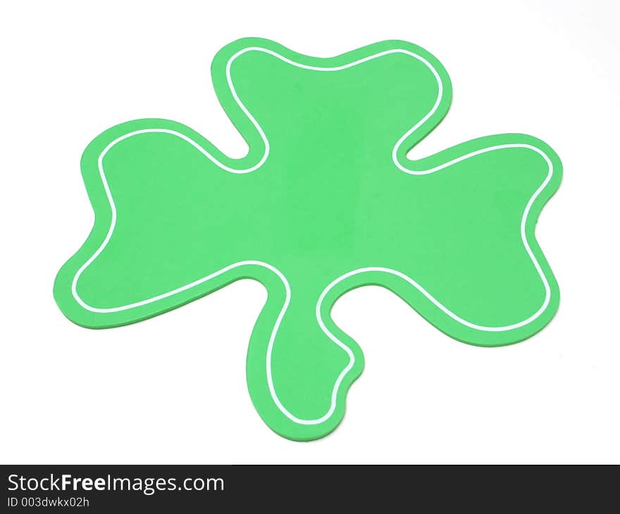 Isolated bright green clover. Isolated bright green clover