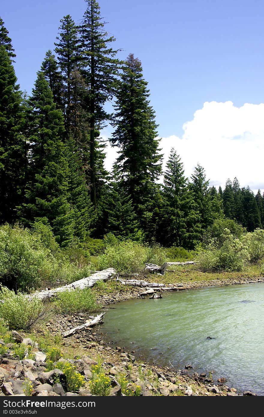 Cascade Mountains Lake Scene