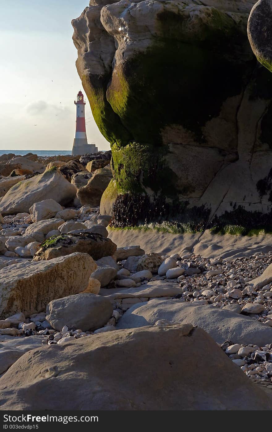 Cliff base lighthouse