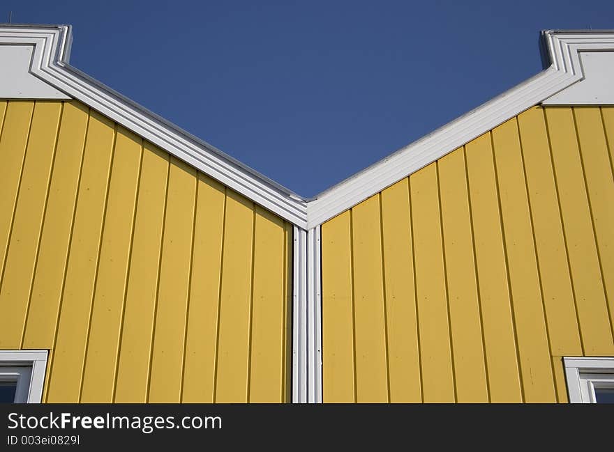 Roof with blue sky