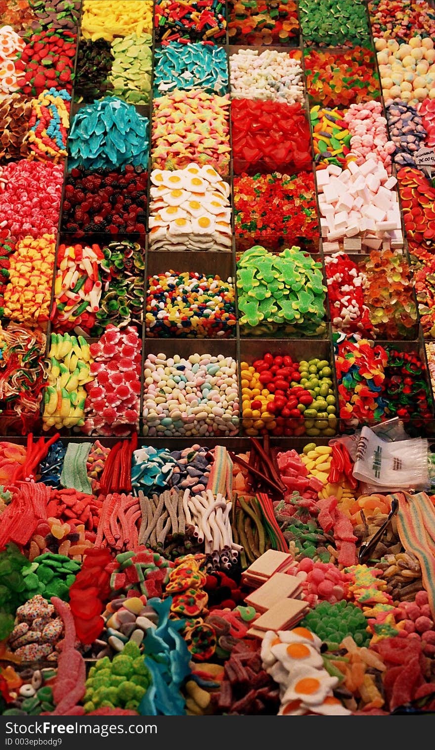 Candys in a Barcelona market