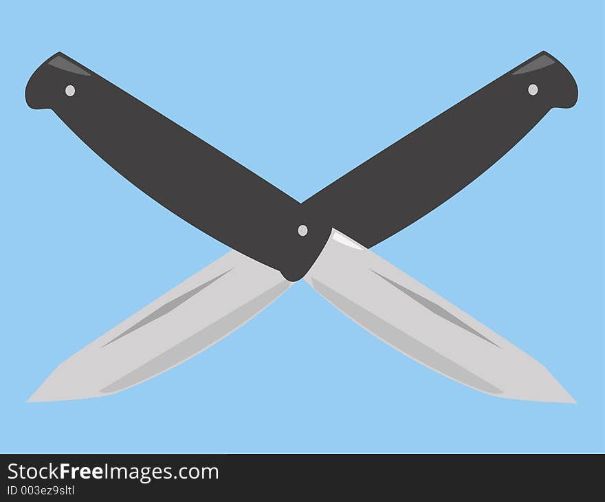 An illustration of two knives crossing each other. An illustration of two knives crossing each other.