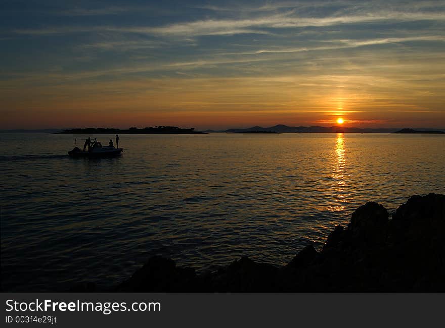 Lazy sunset in Croatia