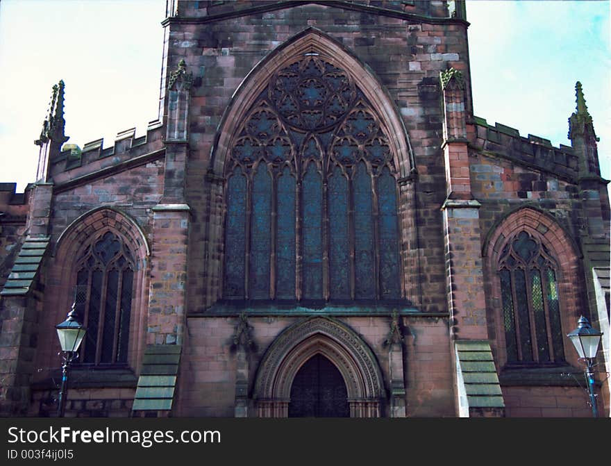 Scanned Fuji Superia ISO 100 negative of a Norman church in the UK, taken f8. Scanned Fuji Superia ISO 100 negative of a Norman church in the UK, taken f8.