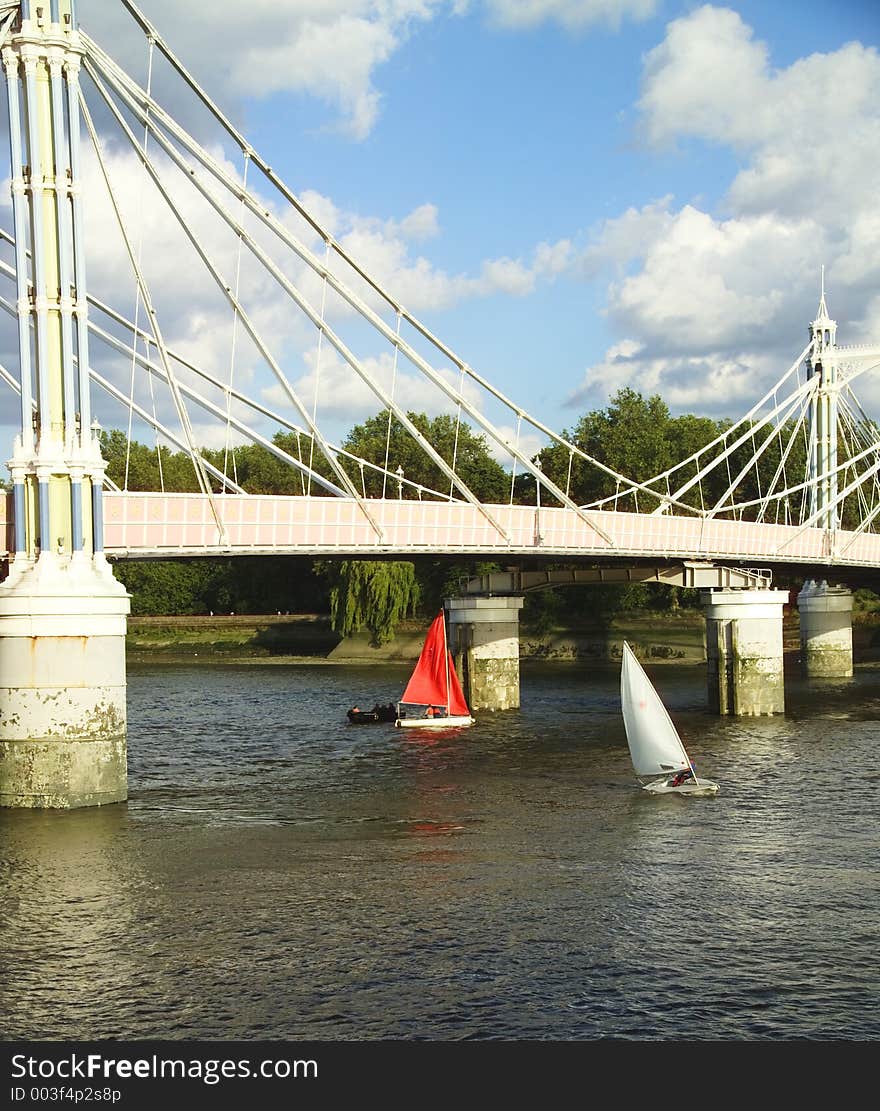 Sailing boats on the Thames