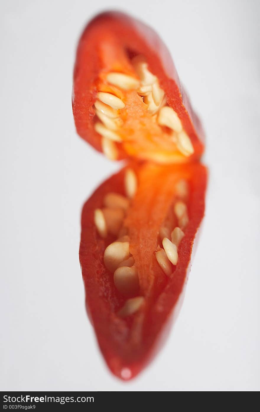 Cut open chilli - aufgeschnitte Chilli. Cut open chilli - aufgeschnitte Chilli