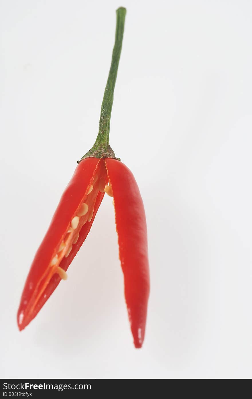 Cut open chilli - aufgeschnitte Chilli. Cut open chilli - aufgeschnitte Chilli