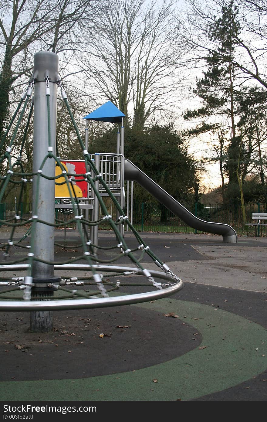 Childs roundabout in playground